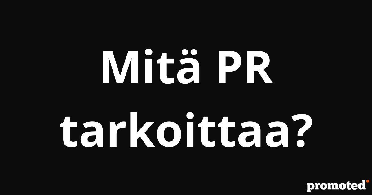 PR means building relationships.